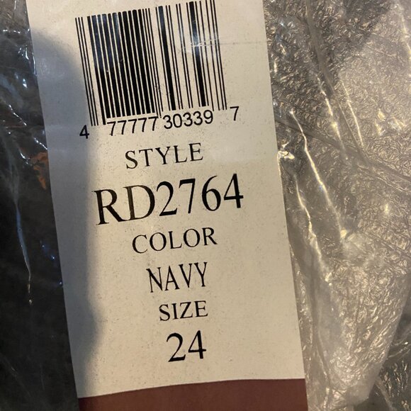 **Rina di Montella** Mother of the Bride Long Gown 2764 Navy Size 16 20 24 NWT - Picture 6 of 8